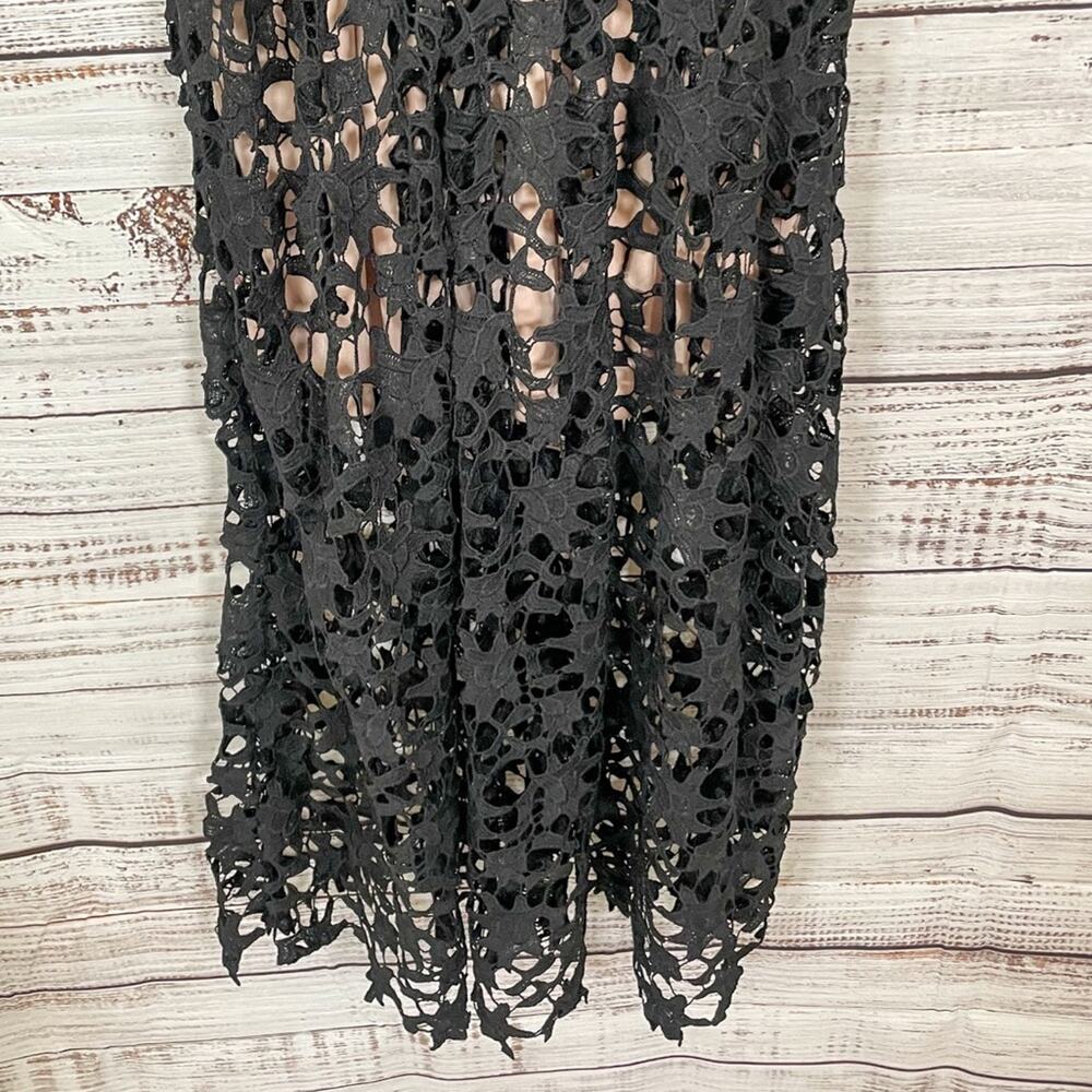 Aqua Black Sweetheart Neckline Lace Cami Midi Dress, EUC, Size XS, MSRP $148 - Picture 6 of 10